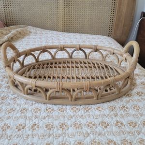 Target Opalhouse Rattan Tray Oval Wood tray, sold out